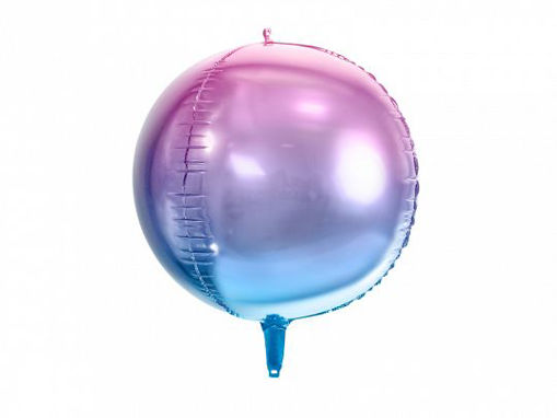 Picture of FOIL BALLOON OMBRE BALL VIOLET & BLUE 18 INCH